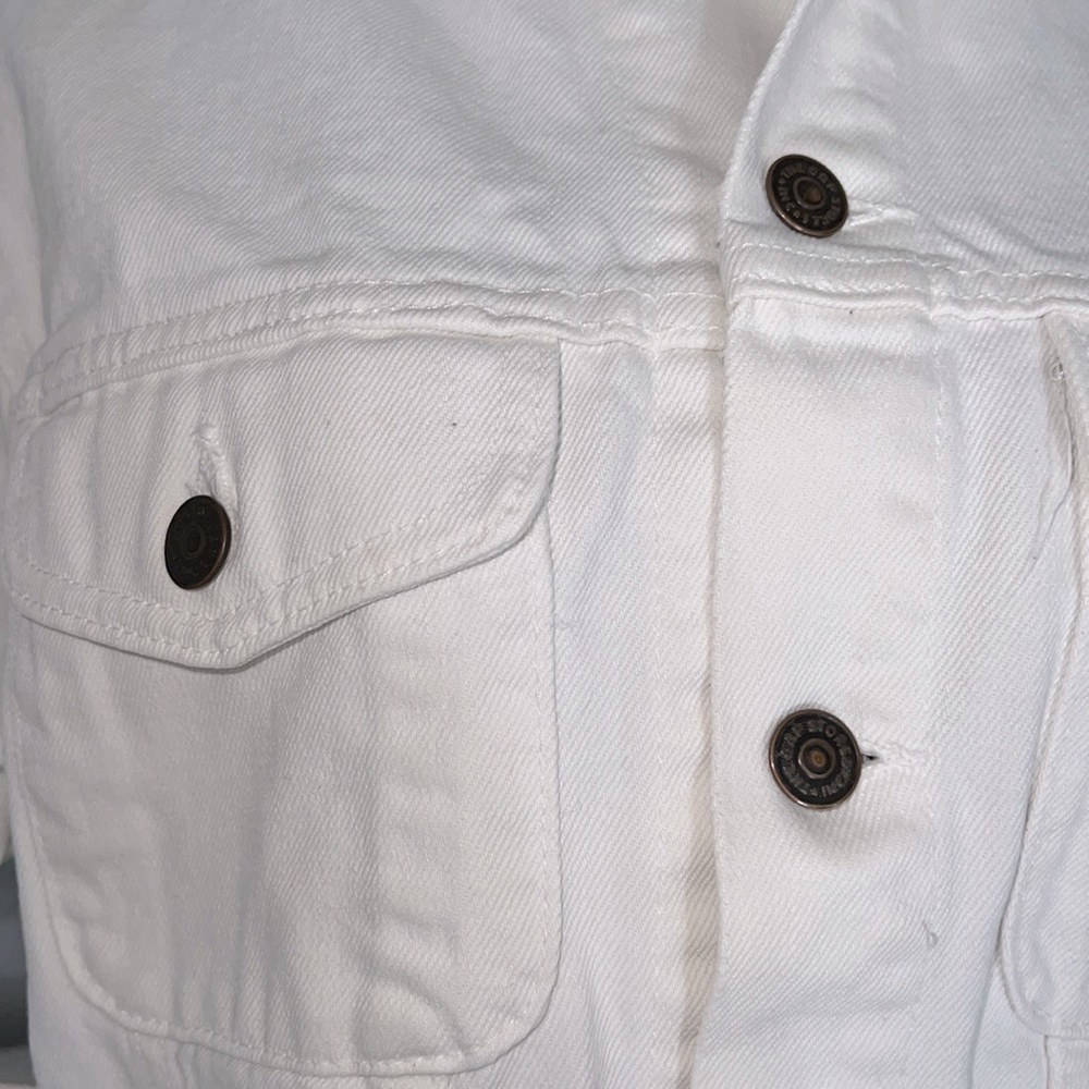 90s THE GAP White Denim Jacket - Picture 5 of 6